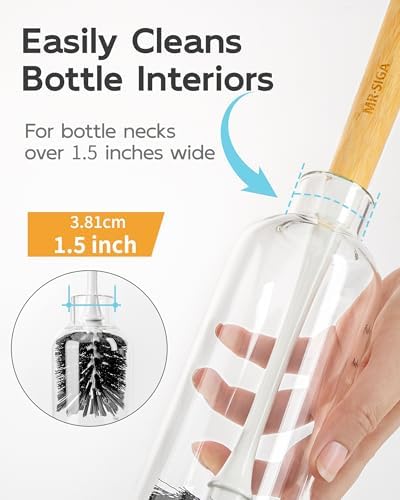 MR.SIGA Water Bottle Brush, Long Handle Bottle Brush for Sports Bottles - Image 5