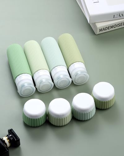 Mrsdry Travel Bottles 8 Pack, TSA Approved 3 oz Travel Containers with Clear Bag, Leak Proof Silicone Squeezable Essentials Jars - Image 6