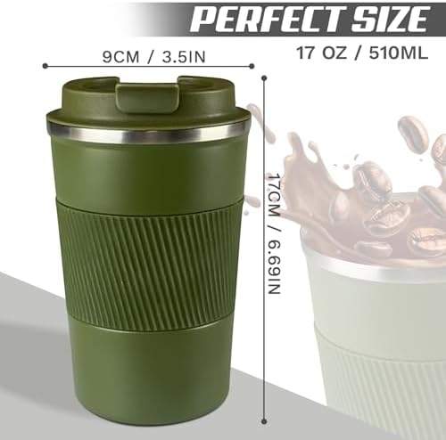Vacuum Insulated Stainless Steel Travel Coffee Mug,Leak Proof Cup with Lid - Image 4