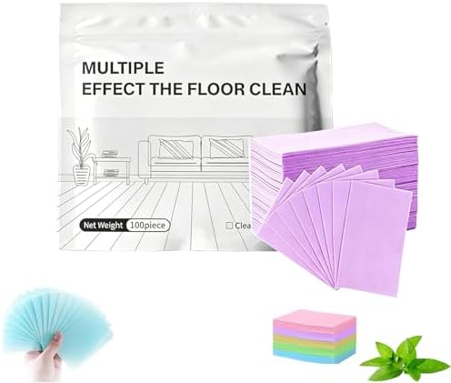 Floor Cleaning Tablets Multi-surface Cleaner, 100-Piece Floor Cleaning Solution Tablets, Water-Soluble Floorcleaning Sheets for Hardwood Laminate Tile & Rv Walls Deodorization (Purple) by Unknown