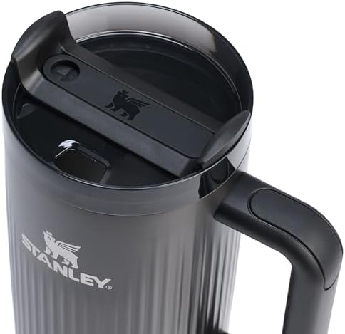 STANLEY Quencher H2.0 Tumbler with Handle and Straw 40 oz | Flowstate 3-Position Lid | Cup Holder Compatible for Travel | Insulated Stainless Steel Cup | BPA-Free | Fluted Black - Image 2
