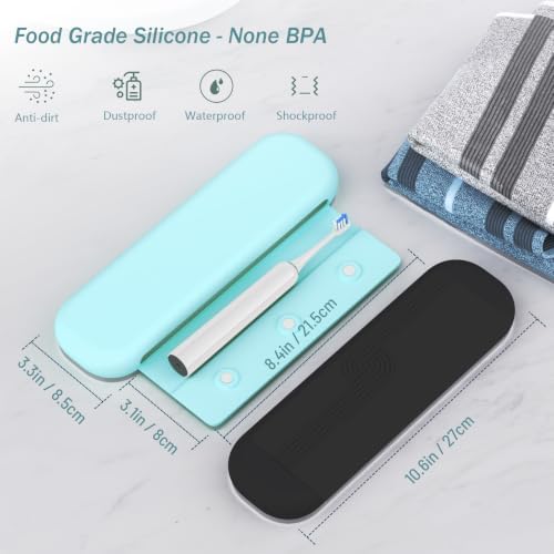 Silicone Toothbrush Travel Case, Extra Large Toothbrush Case for Traveling - Image 2