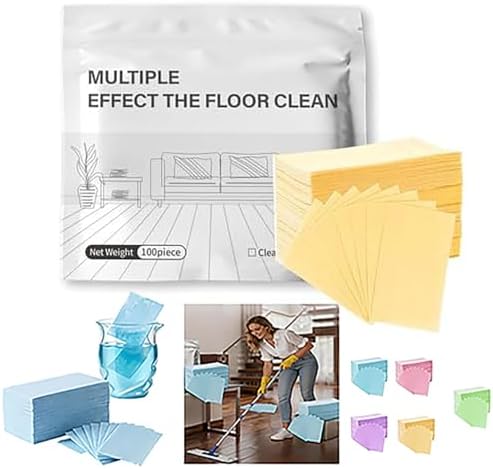 100/300PCS Multi-Surface Floor Cleaner Tablet,Upgraded Floor Cleaning Solution Tablets,Multiple Effect the floors Clean for Hardwood Laminate,Tile Walls Bathrooms & Kitchen Offices(Yellow) by HZSprance