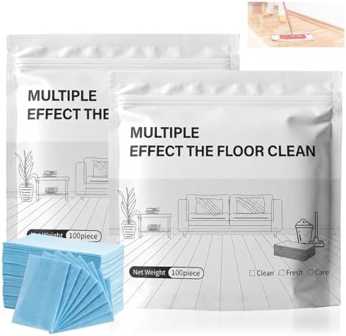 200 Piece Multi Surface Floor Cleaning Tablets, Multiple Effect The Floor Clean, Dissolvable Pre-Measured Concentrated Mop Remover Solution, Concentrated Cleaner for Hardwood, Tile, Laminate by Unknown
