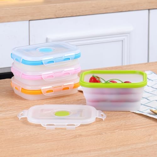 ECOBERI Collapsible Food Storage Containers with Lids, 4 Piece, 12 oz - Image 3