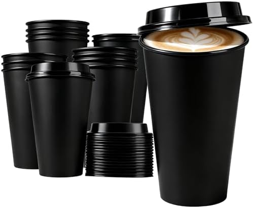 Plastic Reusable Coffee Cups with Lids, 15 Pack by MiraFureBrand