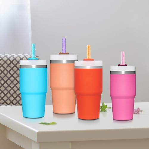 6 PCS Replacement Straws for Stanley|Owala|Simple Modern 40oz 30oz Tumbler, Reusable Color Drinking Straws with Cleaning Brush for Stanley Cup Accessorie，BPA Free, Dishwasher Safe - Image 6