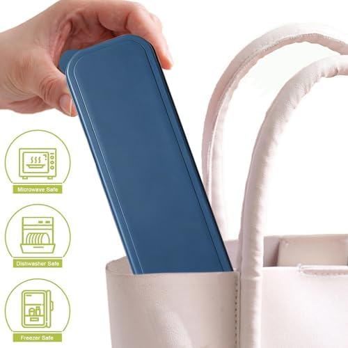 Reusable Travel Utensils with Case, Wheat Straw Fork Spoon Knife Chopsticks - Image 6