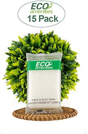 ECO Amenities 60 Pcs, 4-Piece Travel Size Toiletries Kit, Includes Small Bar Soap, 2 in 1 Hotel Shampoo and Conditioner Supplies for Guests, Body Lotion, Travel Toothbrush Set with Toothpaste, 15 Kits - Image 3