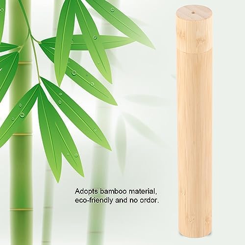 Bamboo Toothbrush Holder, 21×2.8cm Toothbrush Covers, Toothbrushs Holders Travel, Portable, for Traveling, Teeth, - Image 5