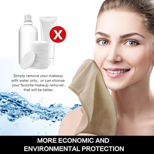 SINLAND Microfiber Facial Cloths Fast Drying Washcloth 12inch x 12inch Absorbent Face Wash Cloth Soft Makeup Remover Cloths - Image 5