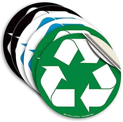 iSYFIX Recycle Sticker for Trash Can, 6 Pack, 5 inch by iSYFIXPremiumLetterNumberSigns