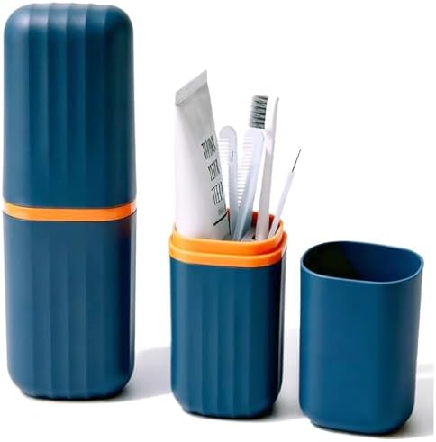 Toothbrush Travel Case, 2-in-1 Toothbrush Holder with Mouthwash Cup by UZDOTB