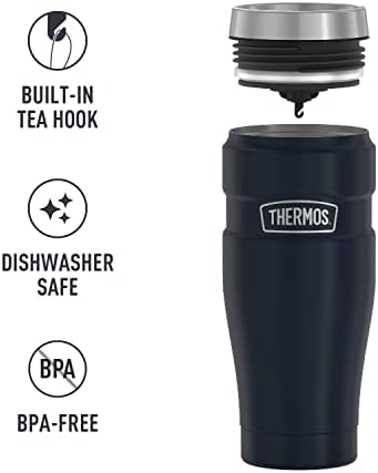 THERMOS Stainless King Travel Tumbler, 16 Ounce, Vacuum-Insulated | Midnight Blue | Pack of 4 - Image 5
