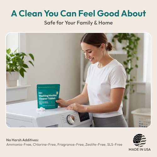 FEBU Washing Machine Cleaner Tablets, Made in USA, Deodorizer, 24 Tablets - Image 5