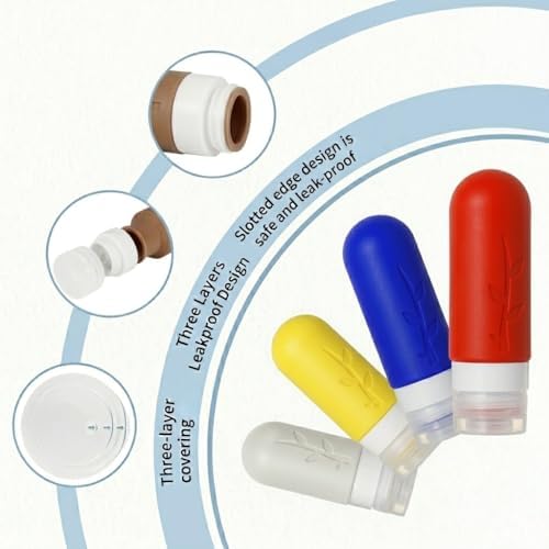 DEPOZA Travel Bottles Kit (16 Pack) - TSA Approved, Leak Proof Silicone Squeezable Containers for Toiletries. Complete Set with Jars, Sprayers & Bag (Fluorescent) - Image 4