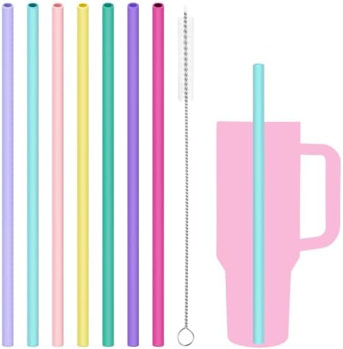 Tomorotec 7PCS Silicone Drinking Straws Fit for Stanley 40 oz 30 oz Tumbler by Tomorotec