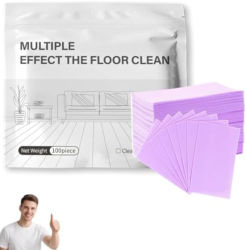 100 Pcs Multi-surface Floor Cleaning Tablets,Floor Cleaning Tablets Multi- Surface Cleaner, Multiple Effect the floors Clean, Concentrated Cleaner for Hardwood, Tile, Laminate & More (Purple by Unknown