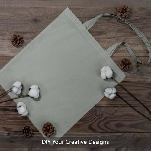 TOPDesign 24-Pack Economical 16"x15" Light Grey Cotton Tote Bags, Lightweight Medium Reusable Grocery Shopping Cloth Bags, Suitable for DIY, Advertising, Promotion, Gift, Activity - Image 5