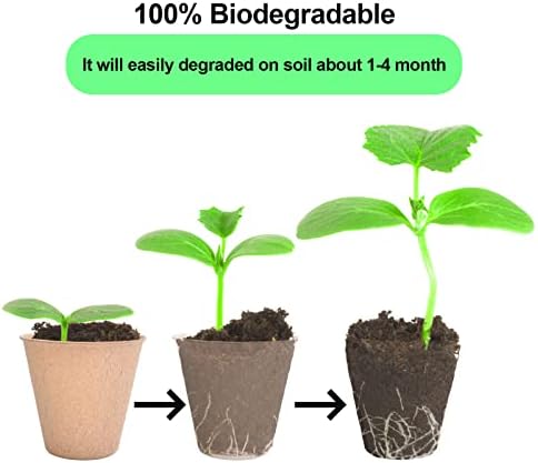 JERIA 50-Pack 3.15 Inch Peat Pots for Seedling with 50 Pcs Plant Labels,Outdoor Garden Germination Nursery Pots,Biodegradable Seed Starter Pots Kits - Image 6