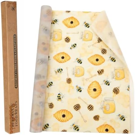 Washable Bees Wax Wraps Reusable Bee Wax Paper Organic Bee's Wrap by Unknown