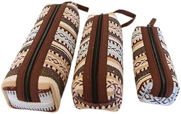 manakamana Hemp Boho Pouch - Set combo of 3,Travel Organizer Case with Wrist Strap | Eco-Friendly Storage Bag for Accessories, Cables, Pens, Makeup & Everyday Carry - Image 3
