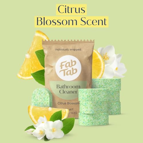 Fab Tab Bathroom Spray Cleaner Tablets, Plant-Based Formula, 20-Pack Refill - Image 7