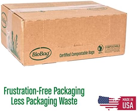 BioBag (USA) The Original Compostable Bag, 48 Gallon, 80 Count, 100% Certified Compostable Trash Bag Liners for Food Waste, Extra Strong and Durable, Trash Bag - Image 4