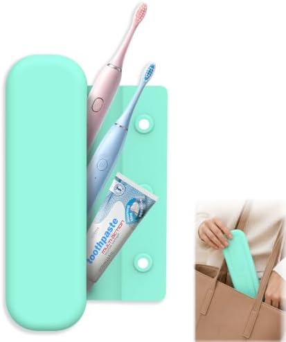 Silicone Toothbrush Travel Case, Upgrade Large Toothbrush Cover for Travel by GetEverybodySatisfied