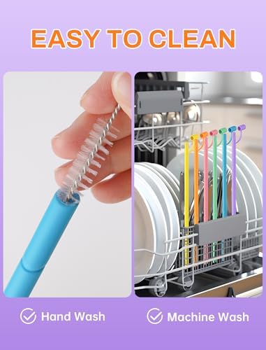 NiHome Reusable Silicone Anti-Wrinkle Straws Fit for Stanley Cups 30 40oz - Image 6