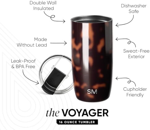 Simple Modern Travel Coffee Mug with Lid | 16oz | Tortoise - Image 2