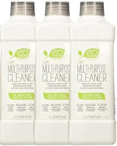 LOC Multi Purpose Cleaner for All Washable Items/Surfaces/Hands,1 Litre(Replace 20x16.9 Oz Spray Bottle),Biodegradable,Concentrated,Kosher Certified,3 Bottles Shipping Separately,SALE w/o RETURN by Unknown