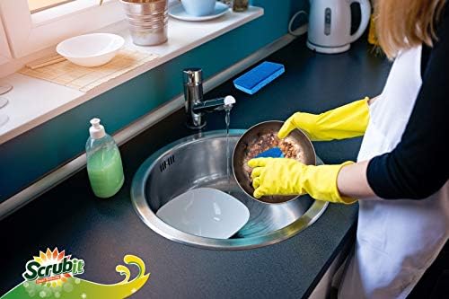 Scrubit Non-Scratch Cleaning Scrub Sponges- Scrubbing Dish Sponge Ideal for Washing Kitchen,Dishes, Bathroom &More – Dishwashing Sponge Along with A Thought Scrubber – 6 sponges - Image 7
