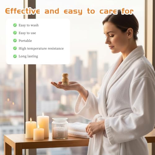 12 Packs Bamboo Dish Scrub Brushes, Full Circle Scrub Brush - Image 5