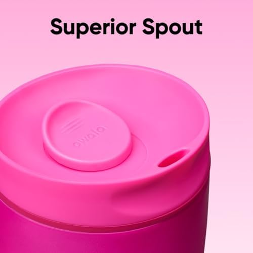 Owala SmoothSip Slider Insulated Stainless Steel Coffee Tumbler, Reusable Iced Coffee Cup, Hot Coffee Travel Mug, BPA Free 12 oz, Read My Lips - Image 4