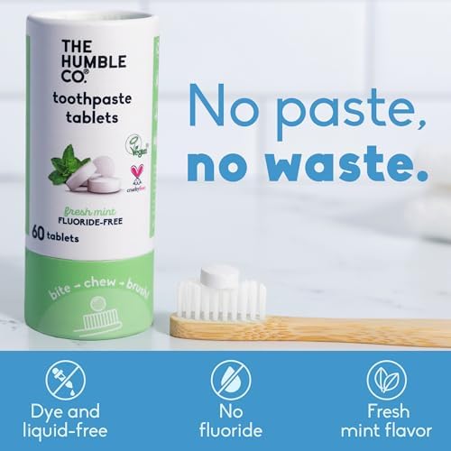 The Humble Co. Chewable Toothpaste Tablets, Fluoride-Free - Mint - Image 4