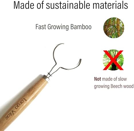 Bamboo Thick Dish Brush Handle 3-Pack | Fits Tampico, Palm, Sisal & Natural Fiber Heads | Plastic-Free, Biodegradable | Zero Waste Kitchen Scrubber Replacement Handle - Image 3