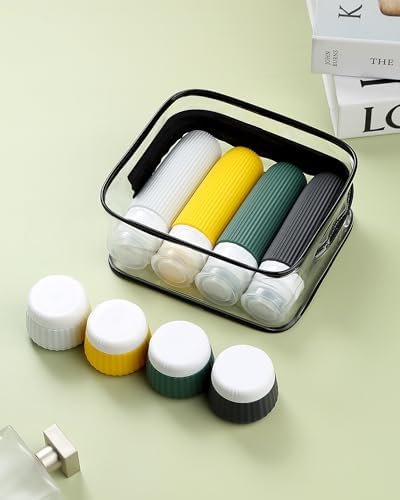 Mrsdry Travel Bottles for Toiletries 8 Pack, TSA Approved 3 oz Travel Containers with Clear Bag, Leak Proof Silicone Squeezable Essentials Jars - Image 4