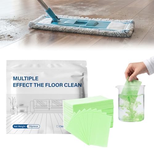 Floor Cleaning Tablets, 2026 New Multi-Surface Cleaner for Hardwood Laminate Tile Vinyl Floors, Floor Cleaning Sheets Pre-Measured Dissolvable Cleaning Solution for Mopping (30Piece-Green) by WelcometoNitvei