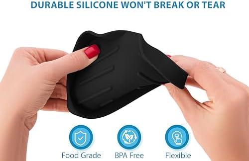 Black Silicone Soap Dish Tray, Self Draining Soap Holder for Bar Soap, Silicone Soap Tray with Drainage, Dish Soap Tray for Kitchen Counter, Plastic Free, S(4.7x3.5) - Image 6