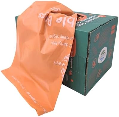 Compost Bags Small Trash Bags 2.6 Gallon, Extra Thick, US BPI ASTM D6400 Certified Compostable Food Scrap Kitchen Waste Bags, 100 Count by MoonyGreen