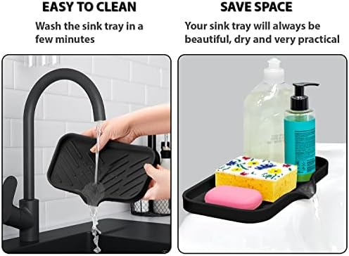 Multi-Functional Black Soap Holder - Soap Bar & Sponge Holder, Space-Saving Sink Caddy - Organize Your Kitchen! - Image 6
