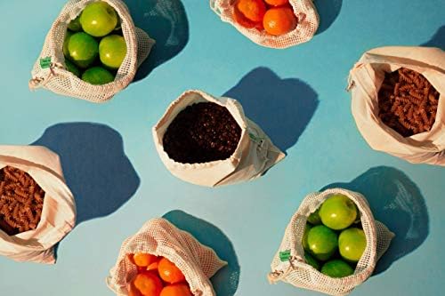 ECO ROOTS Reusable Produce Bags, Washable Cotton Mesh Produce Bags, 9 Pack - Image 2