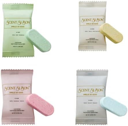 L'Ombre Luxury Scented Multi-Purpose Cleaning Tablets, 4 Count, Makes 4 x 16oz Bottles, Inspired By Iconic Perfumes by ScentSiBon%C2%AE