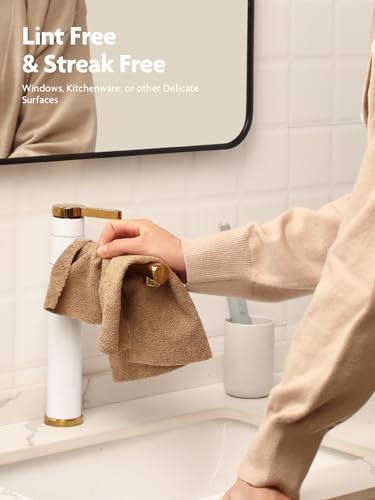Fantasticlean Microfiber Cleaning Cloth Roll- 90 Sheets, 12" x 12" (Tan) - Image 3
