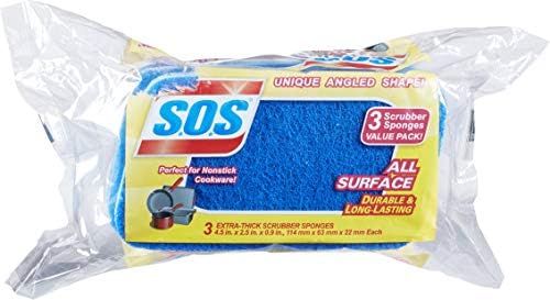 S.O.S All Surface Scrubber Sponge, 3 Count, Pack of 8 - Image 2