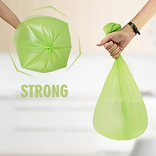 Mini Trash Bags, Inwaysin 1.2 Gallon Trash Bags, Small Bin Bags, 6L, 100Bags, Clear Green… - Image 4