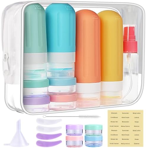 Travel Bottles for Toiletries 18Pack Containers Travel Size Toiletries by Landisun