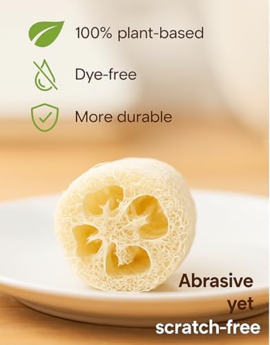 Loofah Body Scrubber Sponge 4-Pack - Natural Exfoliating Sponges for Bath & Shower, Biodegradable Luffa for Smooth & Glowing Skin, Spa Gift Set, Dye-Free, Vegan - Image 2