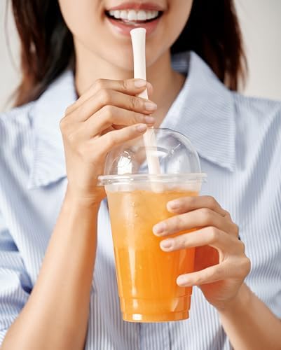 Nightingale 14” Silicone Tumbler Straws - Compatible with Stanley 40 oz cup - Reusable Flexible Long Bendy Drinking Straw with Cleaning Brush for Tall Tumblers - Food-Safe - Set of 6 Oak - Image 2